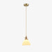 Brass Pleated Ceramic Pendant Lamp - Vakkerlight