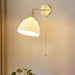 Brass Pleated Ceramic Wall Lamp.