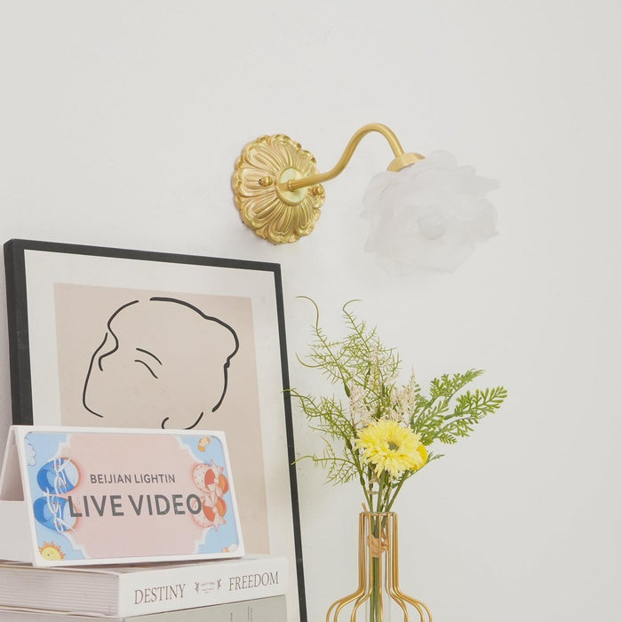 Brass Rose Wall Light-DWHOME