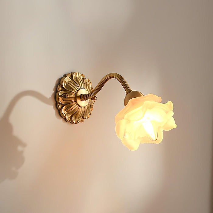 Brass Rose Wall Light-DWHOME