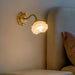 Brass Rose Wall Light.