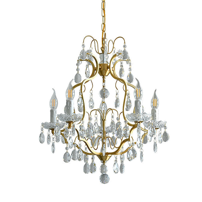 Brass Scrolls Chandelier-DWHOME