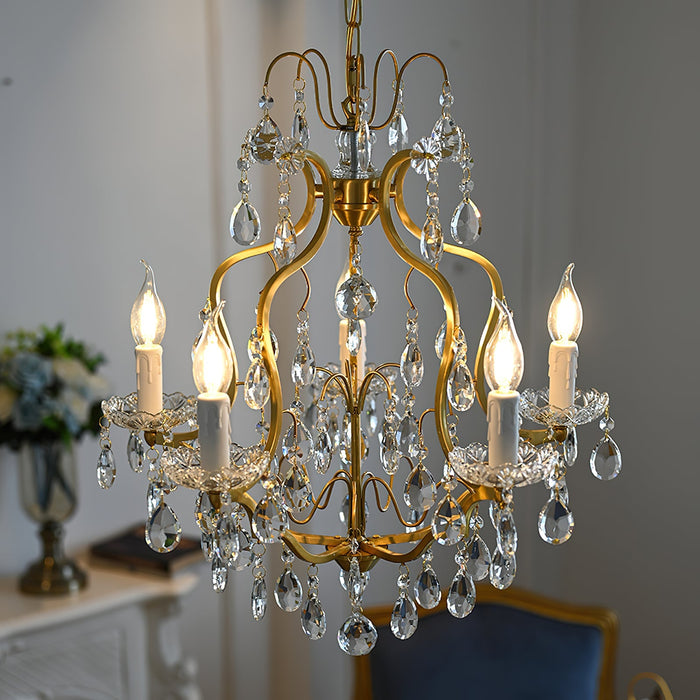 Brass Scrolls Chandelier-DWHOME