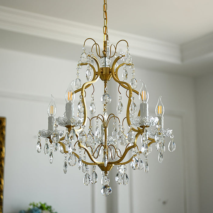 Brass Scrolls Chandelier-DWHOME