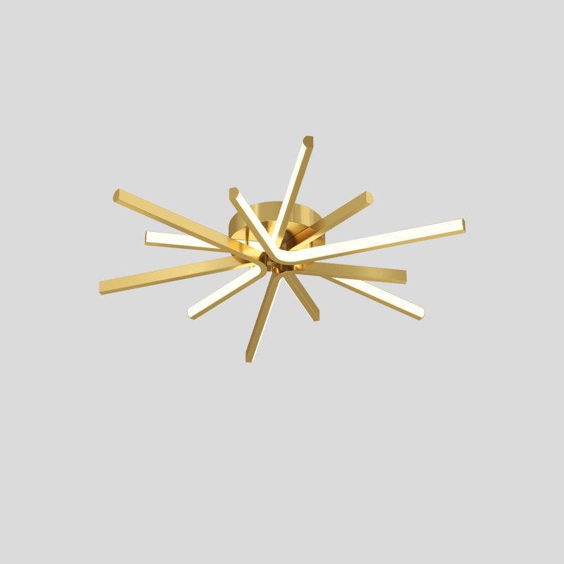 Brass Starbursts Ceiling Lamp-DWHOME