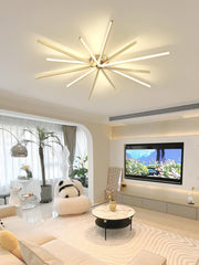 Brass Starbursts Ceiling Lamp-DWHOME