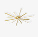 Brass Starbursts Ceiling Lamp.