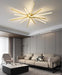 Brass Starbursts Ceiling Lamp.