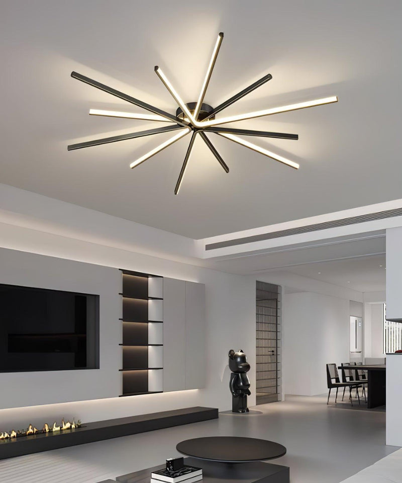 Brass Starbursts Ceiling Lamp-DWHOME