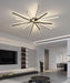 Brass Starbursts Ceiling Lamp.