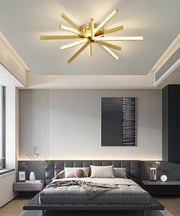 Brass Starbursts Ceiling Lamp-DWHOME