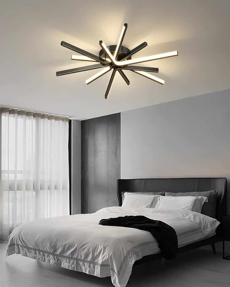 Brass Starbursts Ceiling Lamp-DWHOME