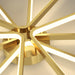 Brass Starbursts Ceiling Lamp.