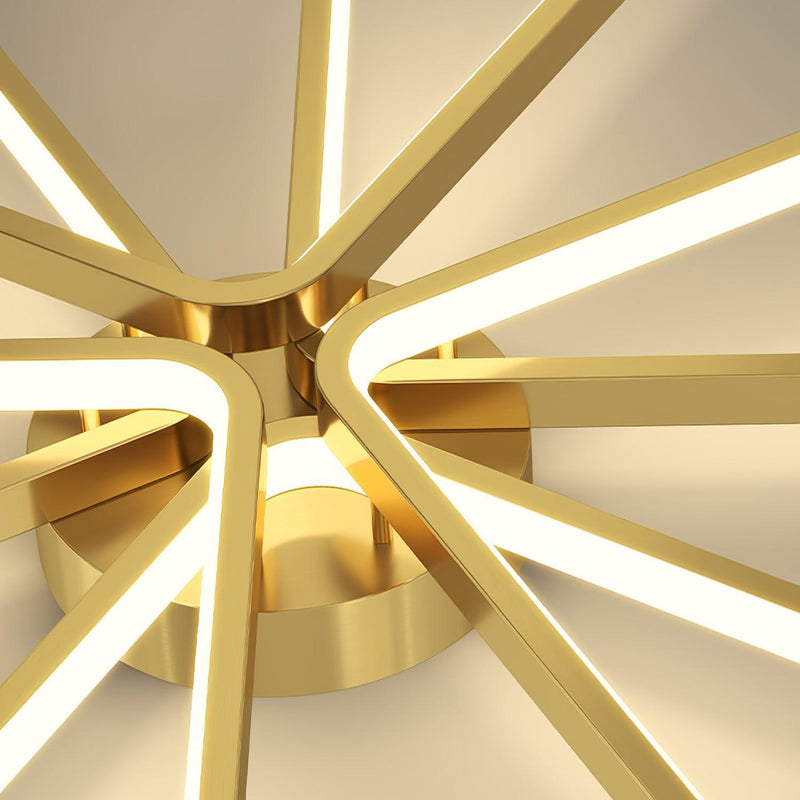 Brass Starbursts Ceiling Lamp-DWHOME