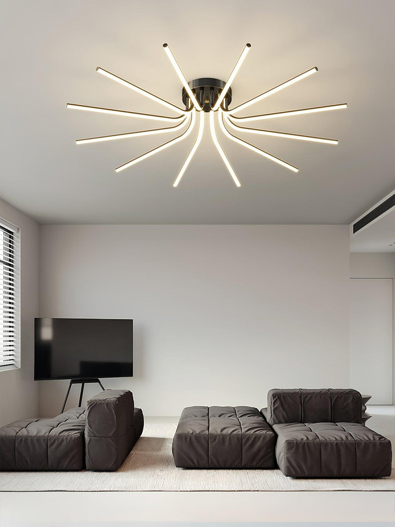 Brass Starbursts Ceiling Lamp-DWHOME
