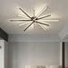 Brass Starbursts Ceiling Lamp.