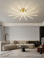Brass Starbursts Ceiling Lamp-DWHOME