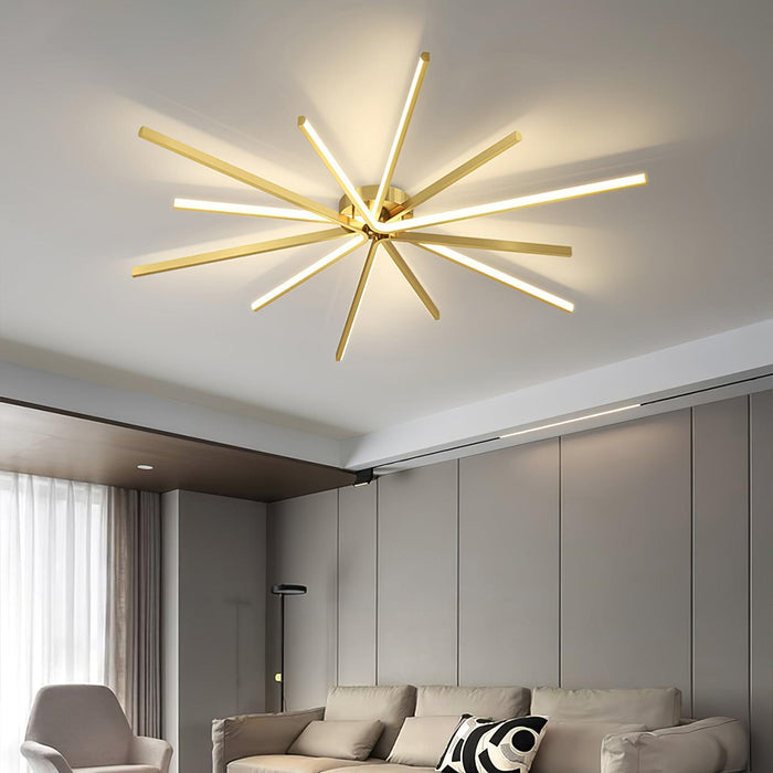 Brass Starbursts Ceiling Lamp - DWHOME