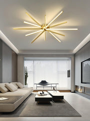Brass Starbursts Ceiling Lamp-DWHOME