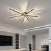 Brass Starbursts Ceiling Lamp.