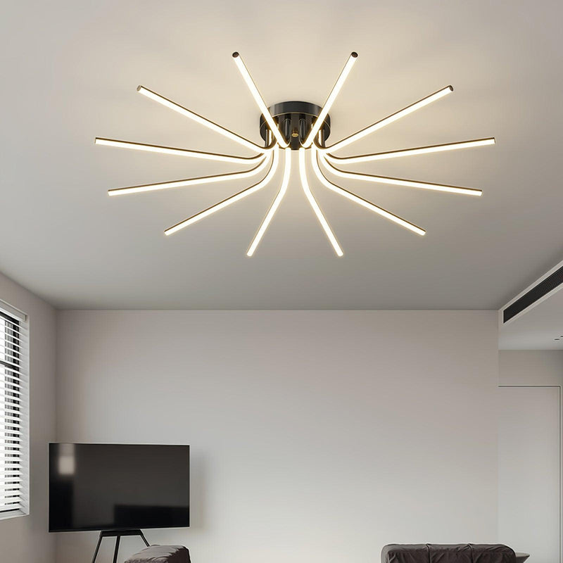 Brass Starbursts Ceiling Lamp-DWHOME
