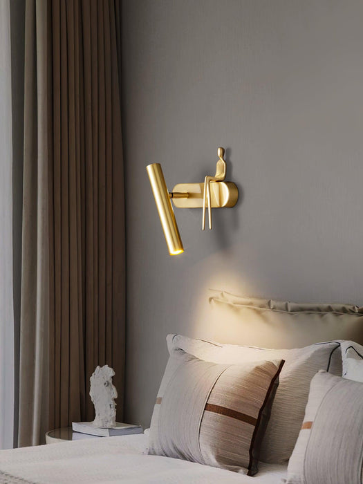 Brass Villain Wall Lamp.