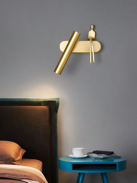 Brass Villain Wall Lamp.