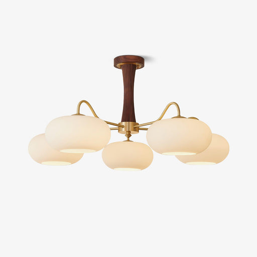 Brass Wooden Persimmon Chandelier - DWHOME