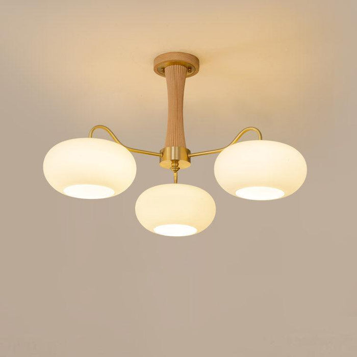 Brass Wooden Persimmon Chandelier-DWHOME