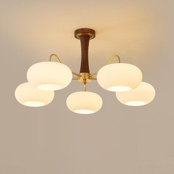 Brass Wooden Persimmon Chandelier-DWHOME
