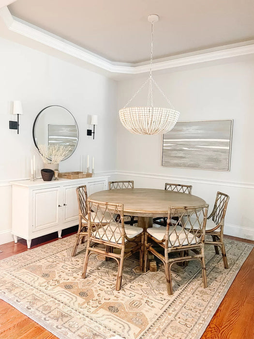 Lana Wood Beaded Chandelier-DWHOME