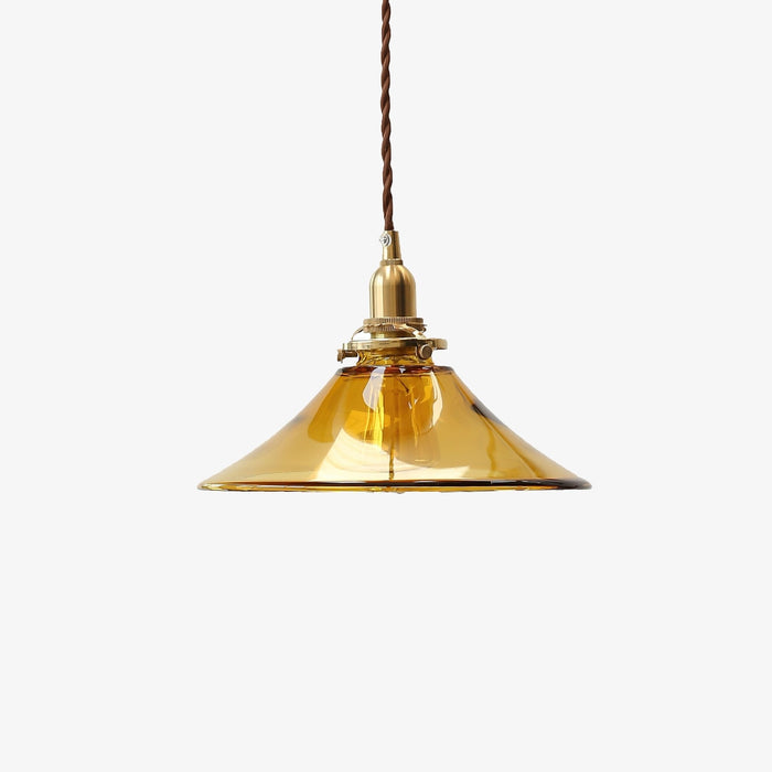 Amber Glass Pendant Light.