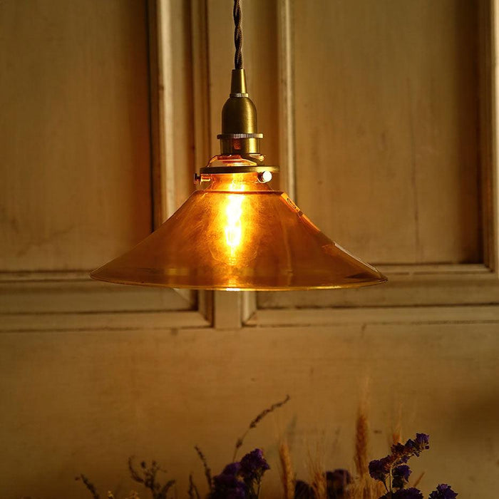 Amber Glass Pendant Light.