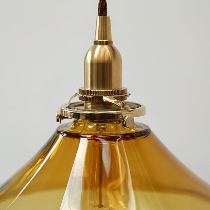 Amber Glass Pendant Light.