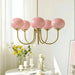 Bubble Pink Glass Marshmallow Chandelier.