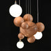Bubble Wood Balls Chandelier-DWHOME