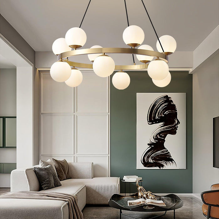 Bubbles Brass Ring Chandelier-DWHOME