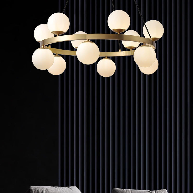 Bubbles Brass Ring Chandelier-DWHOME