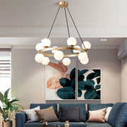 Bubbles Brass Ring Chandelier-DWHOME