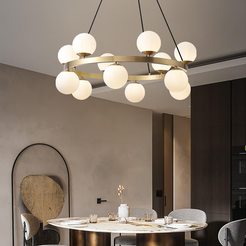Bubbles Brass Ring Chandelier-DWHOME