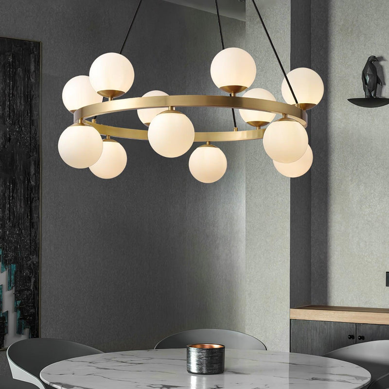 Bubbles Brass Ring Chandelier-DWHOME
