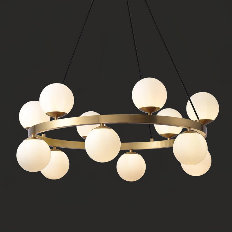 Bubbles Brass Ring Chandelier-DWHOME