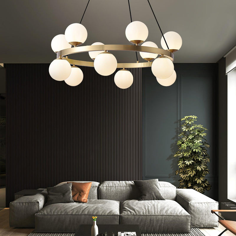 Bubbles Brass Ring Chandelier-DWHOME