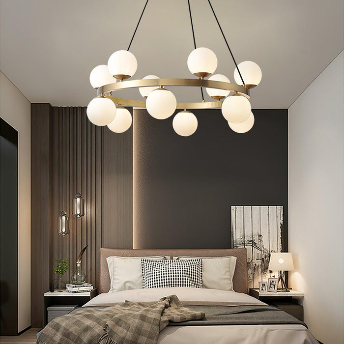 Bubbles Brass Ring Chandelier-DWHOME
