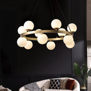 Bubbles Brass Ring Chandelier-DWHOME