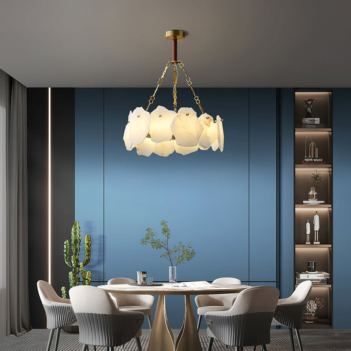 Burton Marble Round Chandelier-DWHOME