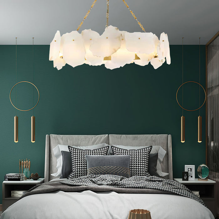Burton Marble Round Chandelier-DWHOME