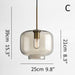 Millow Glass Shade Brass Fitting Pendant Light.