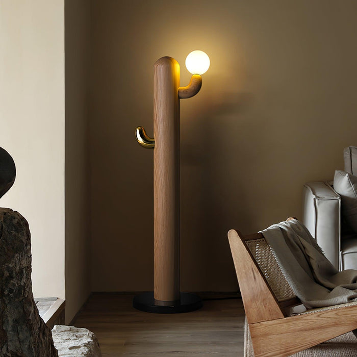 Cactus Wood Floor Lamp-DWHOME