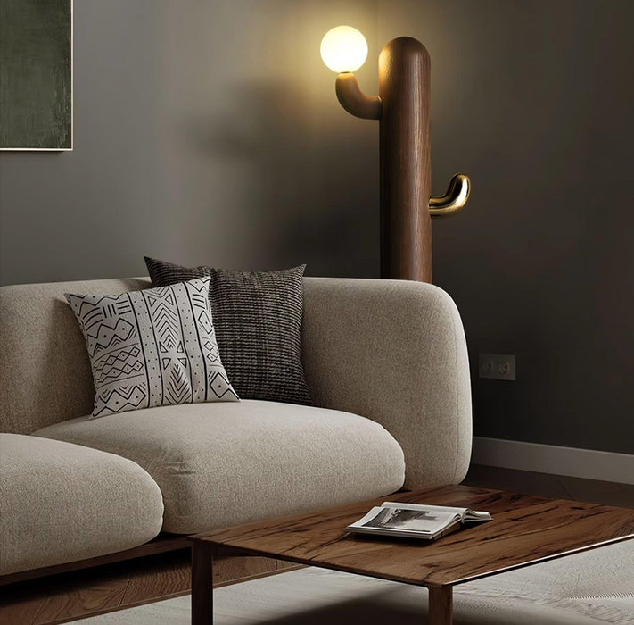 Cactus Wood Floor Lamp-DWHOME